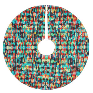 Jupon De Sapin En Polyester Brossé Motif géométrique abstrait
