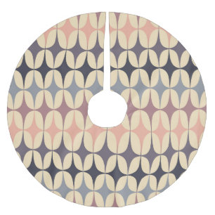 Jupon De Sapin En Polyester Brossé Motif géométrique Abstrait des triangles rétro