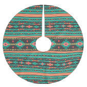 Jupon De Sapin En Polyester Brossé Motif géométrique ethnique tribal cool (Devant)