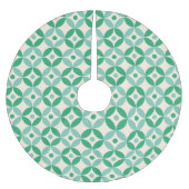 Jupon De Sapin En Polyester Brossé Motif géométrique moyen élégant en vert (Devant)