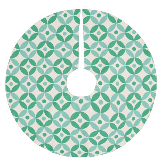 Jupon De Sapin En Polyester Brossé Motif géométrique moyen élégant en vert (Devant)