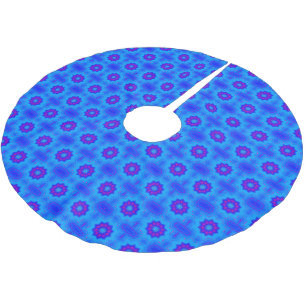 Jupon De Sapin En Polyester Brossé Motif imprimé africain bleu et violet