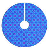 Jupon De Sapin En Polyester Brossé Motif imprimé africain bleu et violet (Devant)