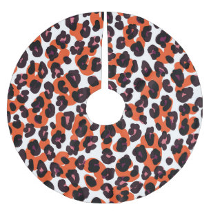 Jupon De Sapin En Polyester Brossé Motif Léopard coloré : Design sans couture.