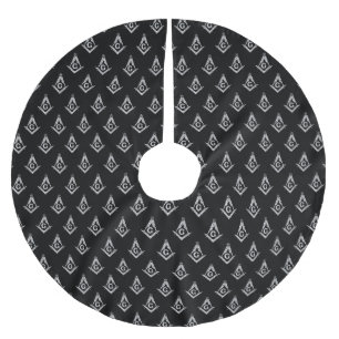 Jupon De Sapin En Polyester Brossé Motif maçonnique (noir)