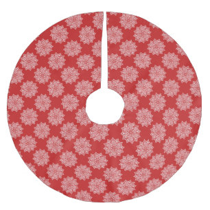 Jupon De Sapin En Polyester Brossé Motif mandala rouge élégant et joli pour fille