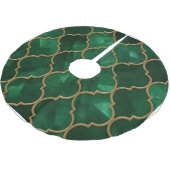 Jupon De Sapin En Polyester Brossé Motif marocain émeraude – Style Luxe (Angle)
