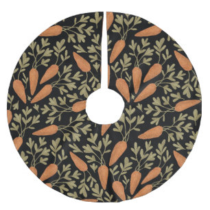 Jupon De Sapin En Polyester Brossé Motif mignon à main de carottes