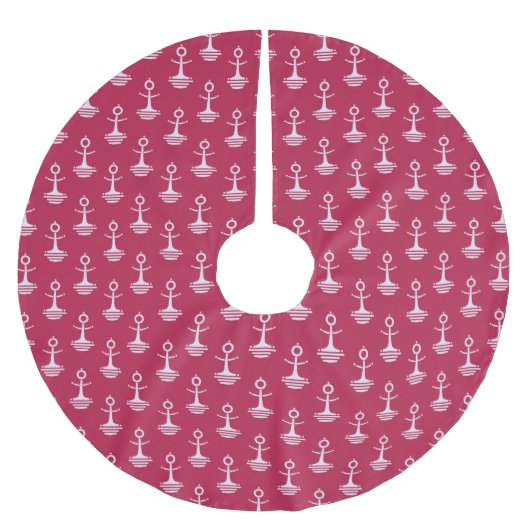 Jupon De Sapin En Polyester Brossé Motif moderne d'Ancres (Devant)