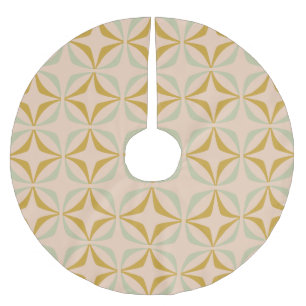Jupon De Sapin En Polyester Brossé Motif moyen du milieu du siècle en couleurs pastel