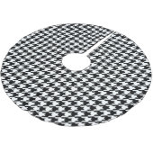 Jupon De Sapin En Polyester Brossé Motif noir blanc Houndstooth (Angle)