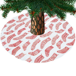 Jupon De Sapin En Polyester Brossé Motif norvégien des restes de Noël