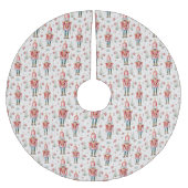 Jupon De Sapin En Polyester Brossé Motif Nutcracker de Noël (Devant)