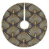 Jupon De Sapin En Polyester Brossé Motif paon d'or Art déco (Devant)
