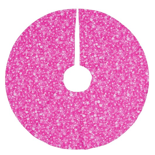 Jupon De Sapin En Polyester Brossé Motif Parties scintillant rose (Devant)