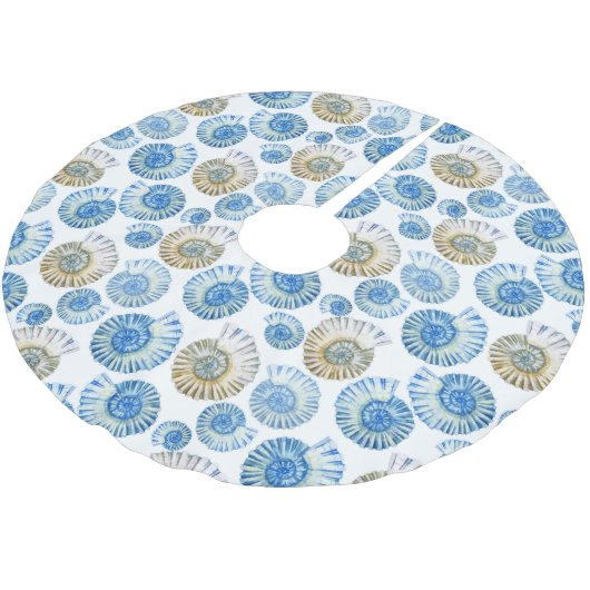 Jupon De Sapin En Polyester Brossé Motif Pastel Seashell 2 (Angle)