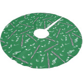 Jupon De Sapin En Polyester Brossé Motif Piccolo Music Note (Angle)