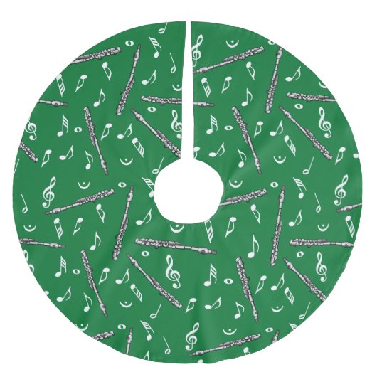 Jupon De Sapin En Polyester Brossé Motif Piccolo Music Note (Devant)