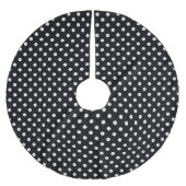 Jupon De Sapin En Polyester Brossé Motif Pois noir blanc (Devant)