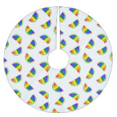 Jupon De Sapin En Polyester Brossé Motif Rainbow Watermelon (Devant)