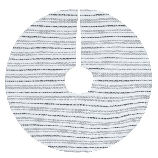 Jupon De Sapin En Polyester Brossé Motif rayé noir blanc moderne (Devant)