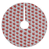 Jupon De Sapin En Polyester Brossé Motif Red Maple Leaf (Devant)