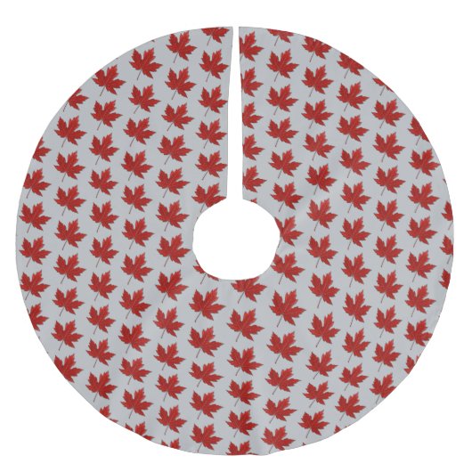 Jupon De Sapin En Polyester Brossé Motif Red Maple Leaf (Devant)