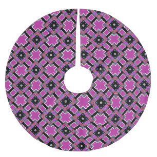 Jupon De Sapin En Polyester Brossé Motif rose et noir
