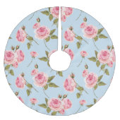 Jupon De Sapin En Polyester Brossé Motif rose et Pois (Devant)