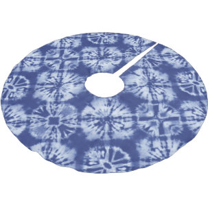 Jupon De Sapin En Polyester Brossé Motif Shibori japonais de Noël mignon Imprimer