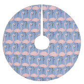 Jupon De Sapin En Polyester Brossé Motif tendre de Flamant rose (Devant)