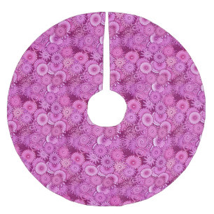 Jupon De Sapin En Polyester Brossé Motif tourbillon fractal, violet, rose, prune, lil