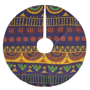 Jupon De Sapin En Polyester Brossé Motif tribal, polyvalent pour diverses utilisation