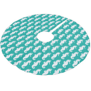 Jupon De Sapin En Polyester Brossé Motif Turquoise 1