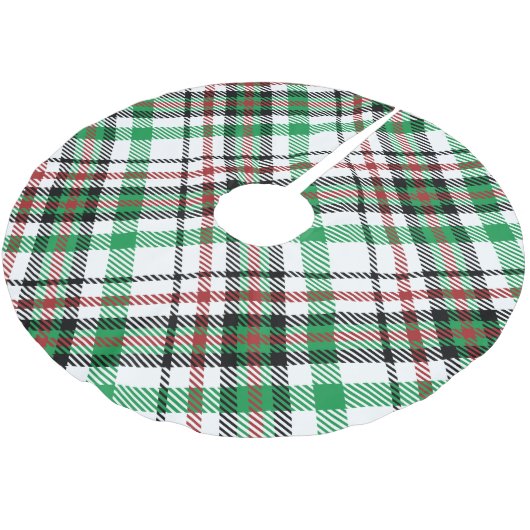 Jupon De Sapin En Polyester Brossé Motif vert vacances (Angle)