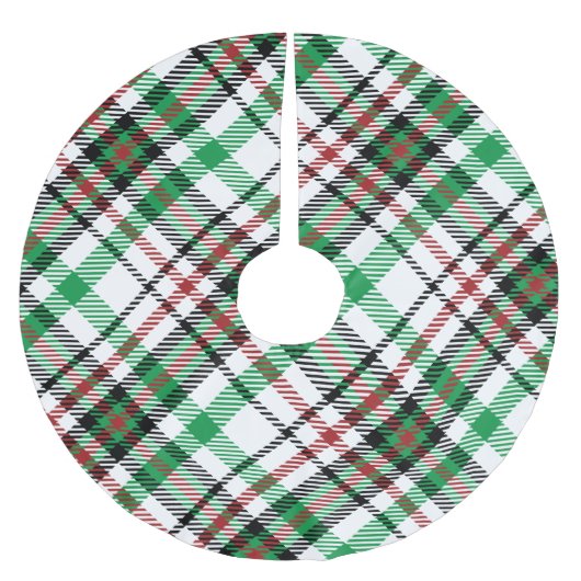 Jupon De Sapin En Polyester Brossé Motif vert vacances (Devant)