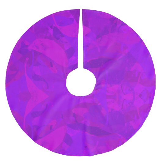 Jupon De Sapin En Polyester Brossé Motif Violet (Devant)