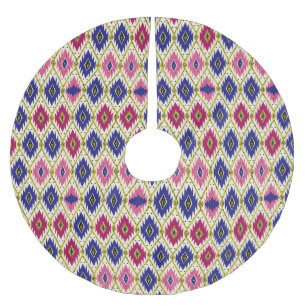 Jupon De Sapin En Polyester Brossé Motifs géométriques : Illustration textile traditi