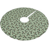 Jupon De Sapin En Polyester Brossé motifs verts (Angle)