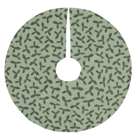 Jupon De Sapin En Polyester Brossé motifs verts (Devant)