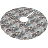 Jupon De Sapin En Polyester Brossé Moto à chiens Havanais Noël (Angle)