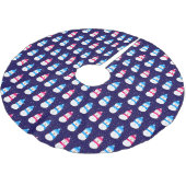 Jupon De Sapin En Polyester Brossé Motoneige rose et bleu (Angle)