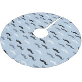 Jupon De Sapin En Polyester Brossé Moustaches noires bleues (Angle)