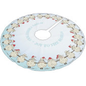 Jupon De Sapin En Polyester Brossé Moutons de Noël adorables (Angle)