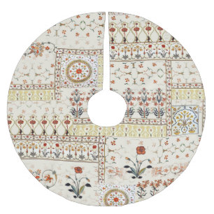 Jupon De Sapin En Polyester Brossé Mughal Floral Paisley : Ethnic Digital Elegance.