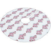 Jupon De Sapin En Polyester Brossé Musical treble clef notes with sakura flowers (Angle)