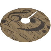 Jupon De Sapin En Polyester Brossé Musical Treble Clef Sheet Musique Classique (Angle)