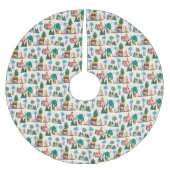 Jupon De Sapin En Polyester Brossé Nativity Scene Ecru Hand drawn Christmas (Devant)