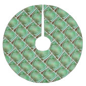 Jupon De Sapin En Polyester Brossé Nature Vert et Marron Conception Fractale (Devant)