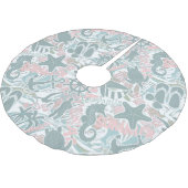 Jupon De Sapin En Polyester Brossé Nautical Beach Collage (Angle)